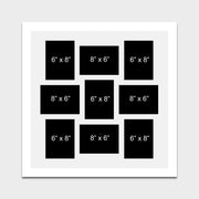 Multi Photo Picture Frame Holds 9 8"x6" Photos in a 33mm White Frame - Multi Photo Frames